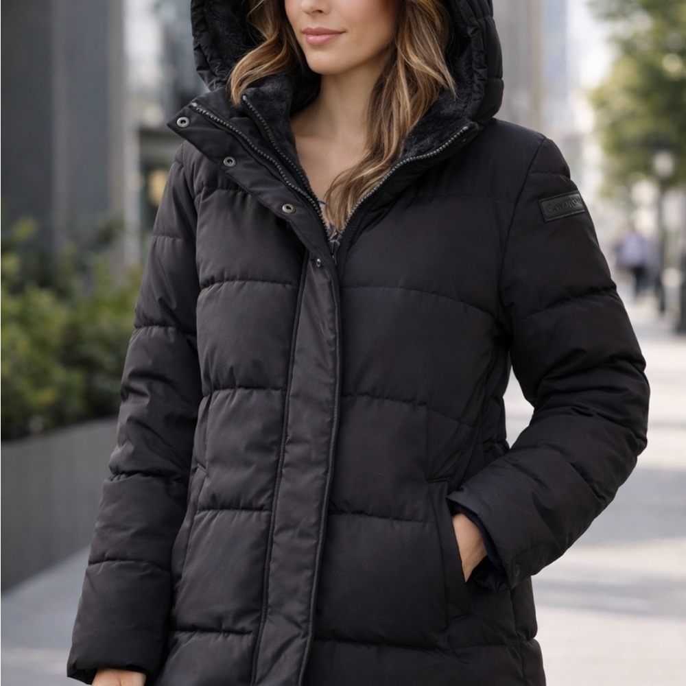 Calvin Klein Women's Charcoal Puffer Jacket